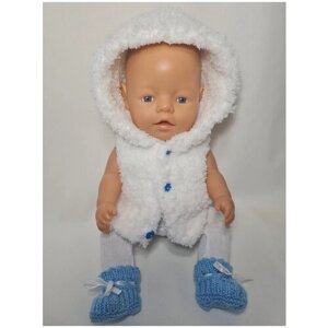 Комплект одежды для кукол «MiniFormy»Снежное облачко с голубым»3 изделия). Рост 42-43 см. (Бэби Бон, Куклы, Пупсы)