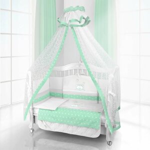 Комплект постельного белья Beatrice Bambini Unico Capolino (125х65) - bianco& verde