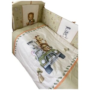 Комплект постельного белья для прямоугольной кровати из 6 предметов "Сафари" ПА