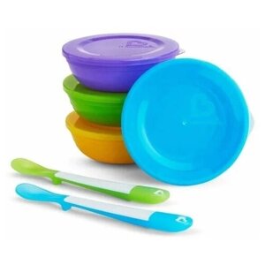 Комплект посуды Munchkin Love-a-Bowls (1210601), разноцветный