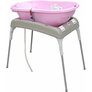 Комплект ванночка Ok Baby Onda + подставка Розовый