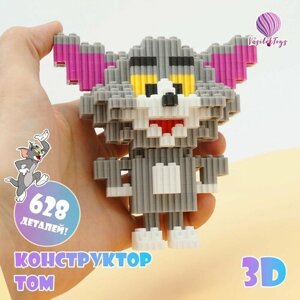Конструктор 3D из миниблоков кот Том игрушка 3д