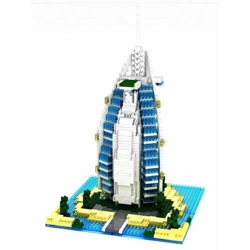 Конструктор 3Д из миниблоков RTOY Бурдж Аль-Араб отель, 1095 деталей - YZ052 от компании М.Видео - фото 1