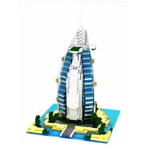 Конструктор 3Д из миниблоков RTOY Бурдж Аль-Араб отель, 1095 деталей - YZ052