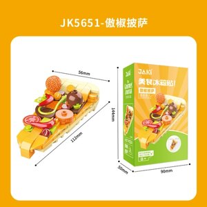 Конструктор 3Д JAKI Сочный кусок пиццы, магнитик на холодильник, 85 деталей - JK5651