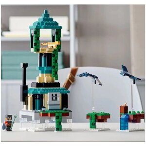 Конструктор аналог LEGO Minecraft Воздушный дом сокровищ, Башня на воде 6063
