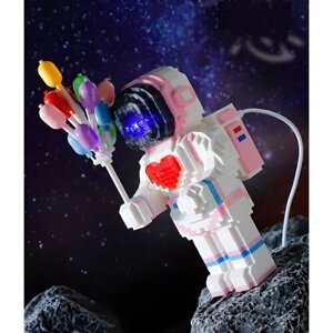 Конструктор Balody 3D из миниблоков Космос Любящий астронавт, с подсветкой, 1200 деталей
