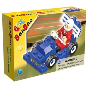 Конструктор BanBao Идеи для подарков 8117 Машина гоночная № 3 Синяя гонка, 27 дет.