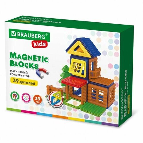 Конструктор Brauberg Magnetic Build Blocks-39 Построй дом 39 дет. 663849 от компании М.Видео - фото 1