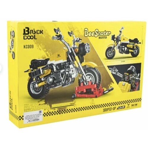 Конструктор Brick Cool Мотоцикл желтый 558 деталей КС009 от компании М.Видео - фото 1