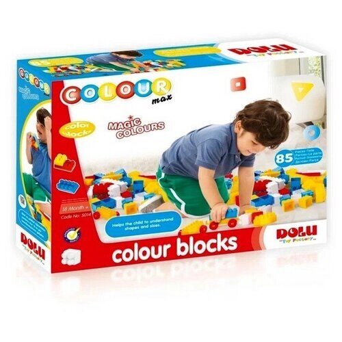 Конструктор Dolu Цветные блоки 5014 85 деталей, 85 дет. от компании М.Видео - фото 1
