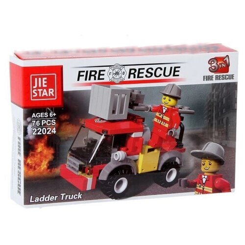 Конструктор Jie Star Fire Rescue 22024 Спецтехника, 76 дет. от компании М.Видео - фото 1