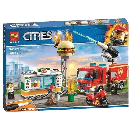 Конструктор Lari (Bela) Cities 11213 Пожар в бургер кафе, 345 дет. от компании М.Видео - фото 1