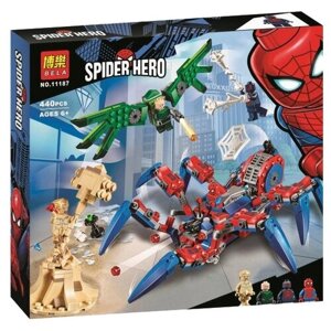 Конструктор Lari (Bela) Spider Hero 11187 Вездеход Человека-Паука, 440 дет.