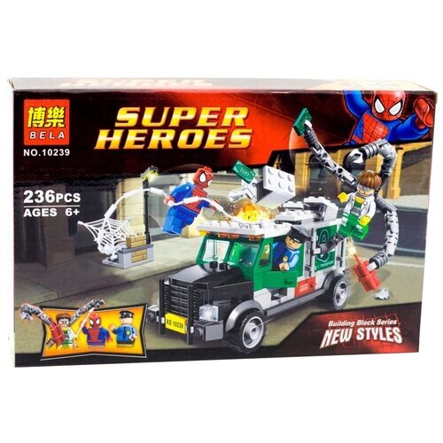 Конструктор Lari (Bela) Super Heroes 10239 Человек-паук против Доктора Осьминога: Ограбление грузовика, 236 дет. от компании М.Видео - фото 1