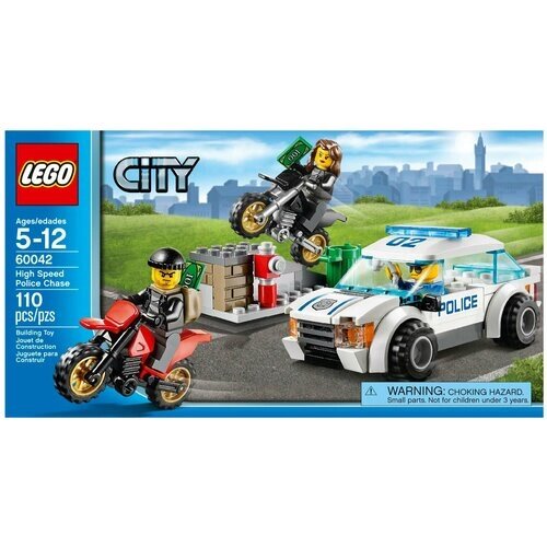 Конструктор LEGO City 60042 Полицейская погоня на высокой скорости, 110 дет. от компании М.Видео - фото 1