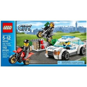 Конструктор LEGO City 60042 Полицейская погоня на высокой скорости, 110 дет.