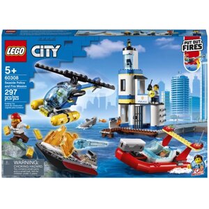 Конструктор LEGO City 60308 Операция береговой полиции и пожарных, 297 дет.