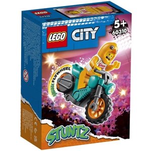 Конструктор LEGO City 60310 Трюковый мотоцикл с цыплёнком, 10 дет.