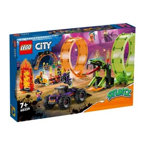 Конструктор LEGO City 60339 Арена для трюков с двойной петлей, 598 дет.