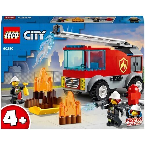 Конструктор LEGO City Fire 60280 Пожарная машина с лестницей, 88 дет. от компании М.Видео - фото 1