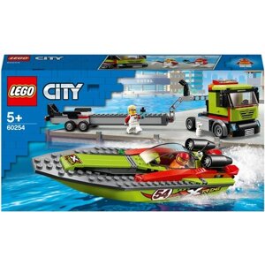 Конструктор LEGO City Great Vehicles 60254 Транспортировщик скоростных катеров, 238 дет.