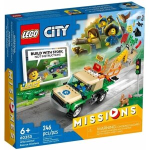 Конструктор Lego City миссии по спасению животных, 246 элементов