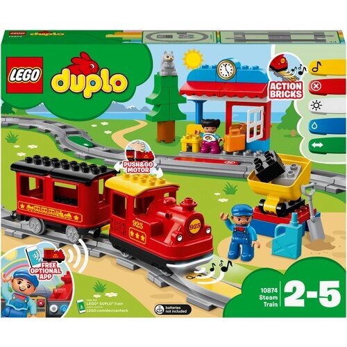 Конструктор LEGO DUPLO Town 10874 Поезд на паровой тяге, 59 дет. от компании М.Видео - фото 1