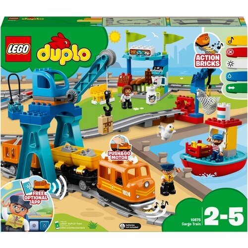 Конструктор LEGO DUPLO Town 10875 Грузовой поезд, 105 дет. от компании М.Видео - фото 1