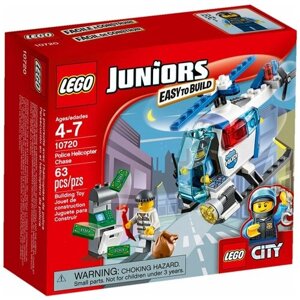 Конструктор LEGO Juniors 10720 Погоня на полицейском вертолете, 63 дет.