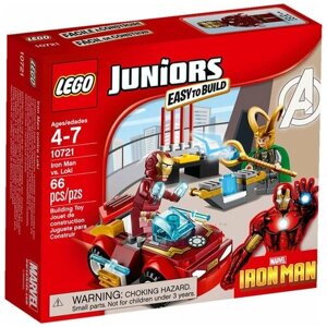 Конструктор LEGO Juniors 10721 Железный человек против Локи, 66 дет.