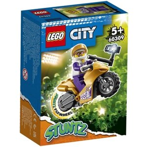 Конструктор LEGO LEGO City Stuntz 60309 Трюковый мотоцикл с экшн-камерой, 14 дет.