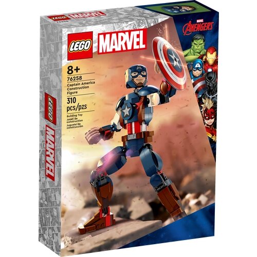 Конструктор LEGO Marvel 76258 Captain America Figure, 310 дет. от компании М.Видео - фото 1