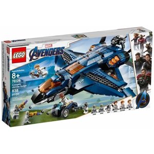 Конструктор LEGO Marvel Super Heroes 76126 Avengers Модернизированный квинджет Мстителей, 838 дет.