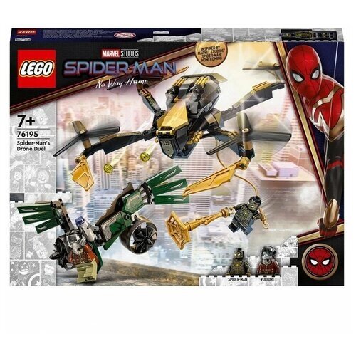 Конструктор LEGO Marvel Super Heroes 76195 Дуэль дронов Человека-Паука, 198 дет. от компании М.Видео - фото 1