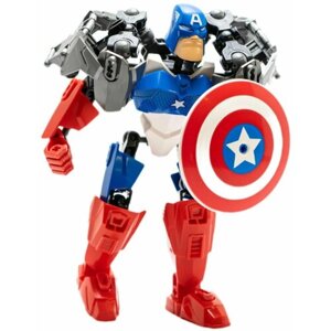 Конструктор лего совместимый Marvel Super Heroes "Капитан Америка", 2 варианта сборки! Decool, 39+ деталей, фигурка совместима с лего бионикл