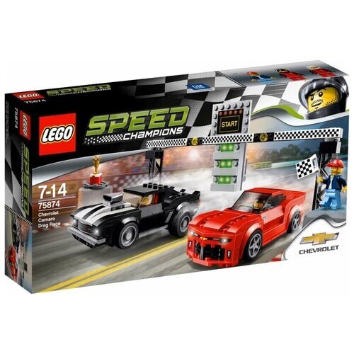 Конструктор LEGO Speed Champions 75874 Гоночная трасса Шевроле Камаро, 445 дет. от компании М.Видео - фото 1