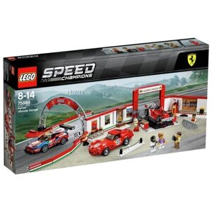Конструктор LEGO Speed Champions 75889 Гараж Ferrari, 841 дет.