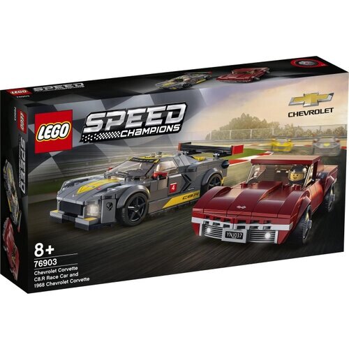 Конструктор LEGO Speed Champions 76903 Chevrolet Corvette C8. R Race Car and 1968 Chevrolet Corvette, 512 дет. от компании М.Видео - фото 1
