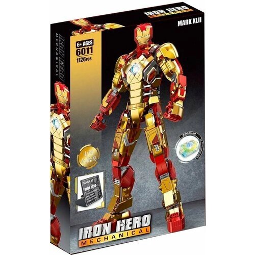 Конструктор Lion King Железный человек Iron Hero Mechanical Mark XL 2, 1126 деталей / Совместимый с Супергерои Marvel от компании М.Видео - фото 1