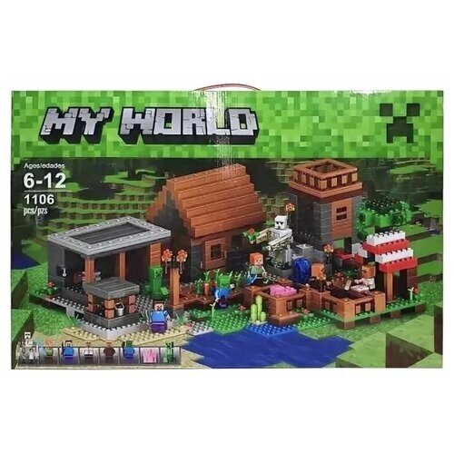 Конструктор Майнкрафт (Minecraft) Деревня 1106 деталей My World от компании М.Видео - фото 1