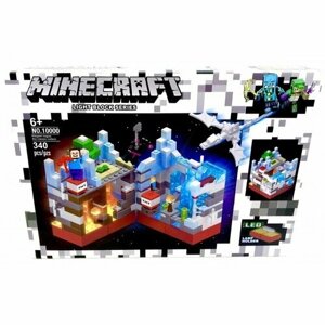 Конструктор Майнкрафт/Minecraft Ледяная башня, 340 дет, свет, 39,6*5*27,5 см