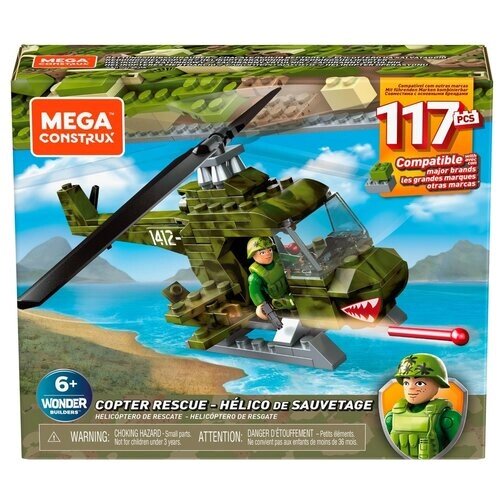 Конструктор Mega Construx Wonder Builders GNY51 Военный вертолет, 117 дет. от компании М.Видео - фото 1