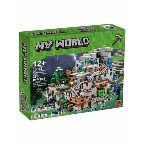 Конструктор Minecraft Горная пещера, 2863 деталей, My world, 18049 от компании М.Видео - фото 1