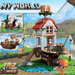 Конструктор Minecraft Морские приключения: дом на корабле 3в1