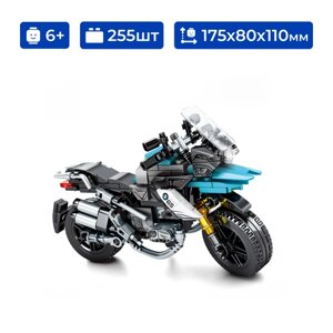 Конструктор мотоцикл "Azure" Sembo Block, мото, гонки, лего для мальчика 255 деталей
