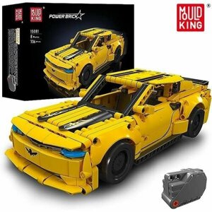 Конструктор Mould King 15081 Модели автомобилей Bumblebe MOC суперкар, 736 деталей, Подарки для детей, Коллекционные игрушки