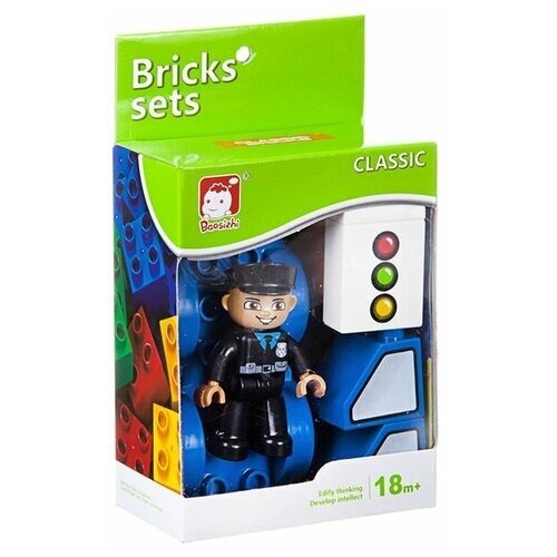 Конструктор пластиковый Bricks sets "Дорожная полиция", крупные детали (Г82971) от компании М.Видео - фото 1