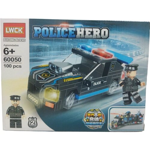 Конструктор полицейская машина серия POLICE HERO 100 деталей LWCK 60050-2 от компании М.Видео - фото 1