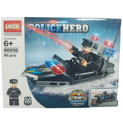 Конструктор полицейский катер серия POLICE HERO 90 деталей LWCK 60050-7 от компании М.Видео - фото 1